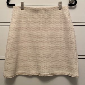 Loft Chevron Cream Skirt size XS